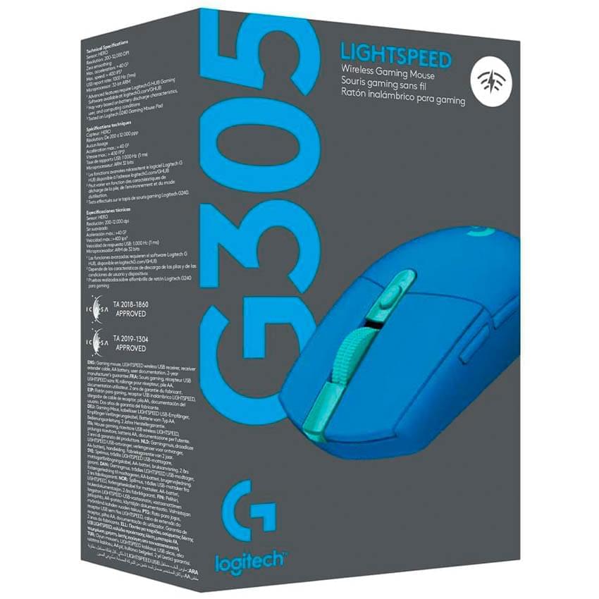 Mouse Logitech G305 Inalambrico 12000 Dpi Azul